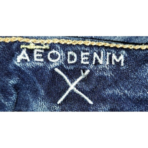American Eagle womens Size 2 Blue Jegging Crop Super Stretch AEO Denim 26x26 - Picture 7 of 7
